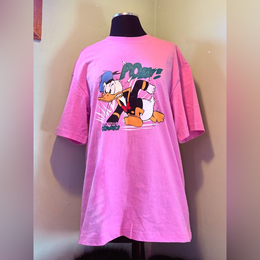 Pink Donald Duck Graphic T-Shirt